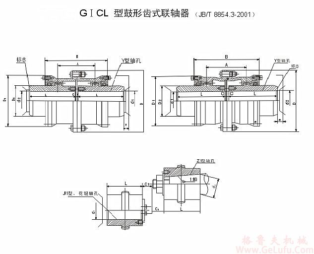 GⅠCL5型鼓形齿联轴器(图1)