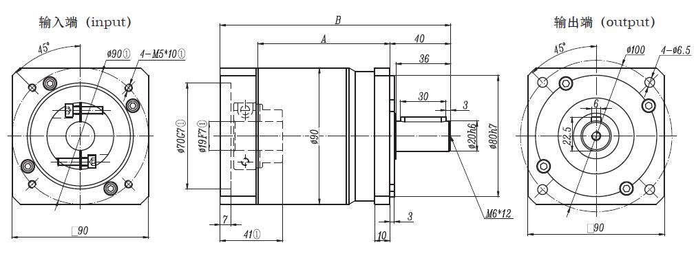 PLF90精密行星减速机PLF90 precision planetary gearbox(图1)