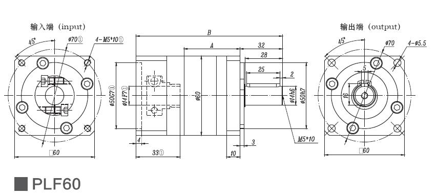 PLF60精密行星减速机PLF60 precision planetary gearbox(图1)